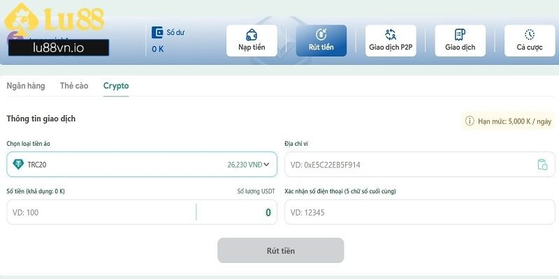 Cách nhận thưởng qua ví Crypto