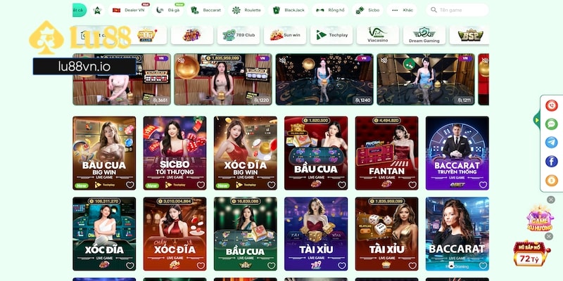 Khám phá casino tại nhà cái Lu88