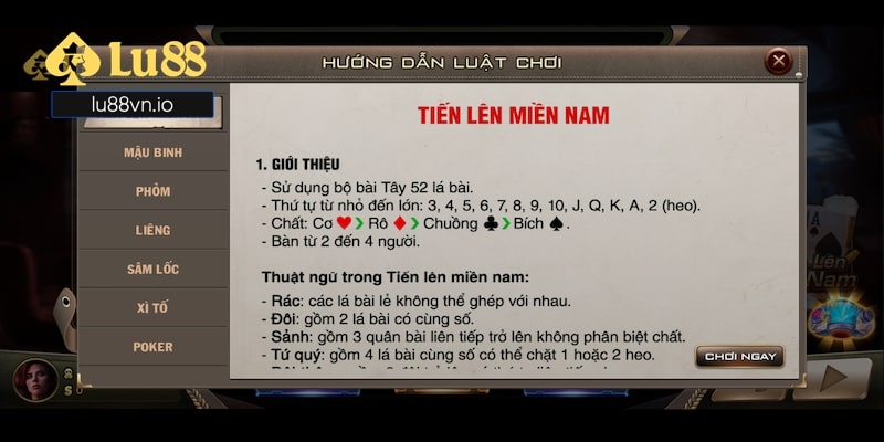 Thông tin về cách chơi Tiến Lên Miền Nam cần biết